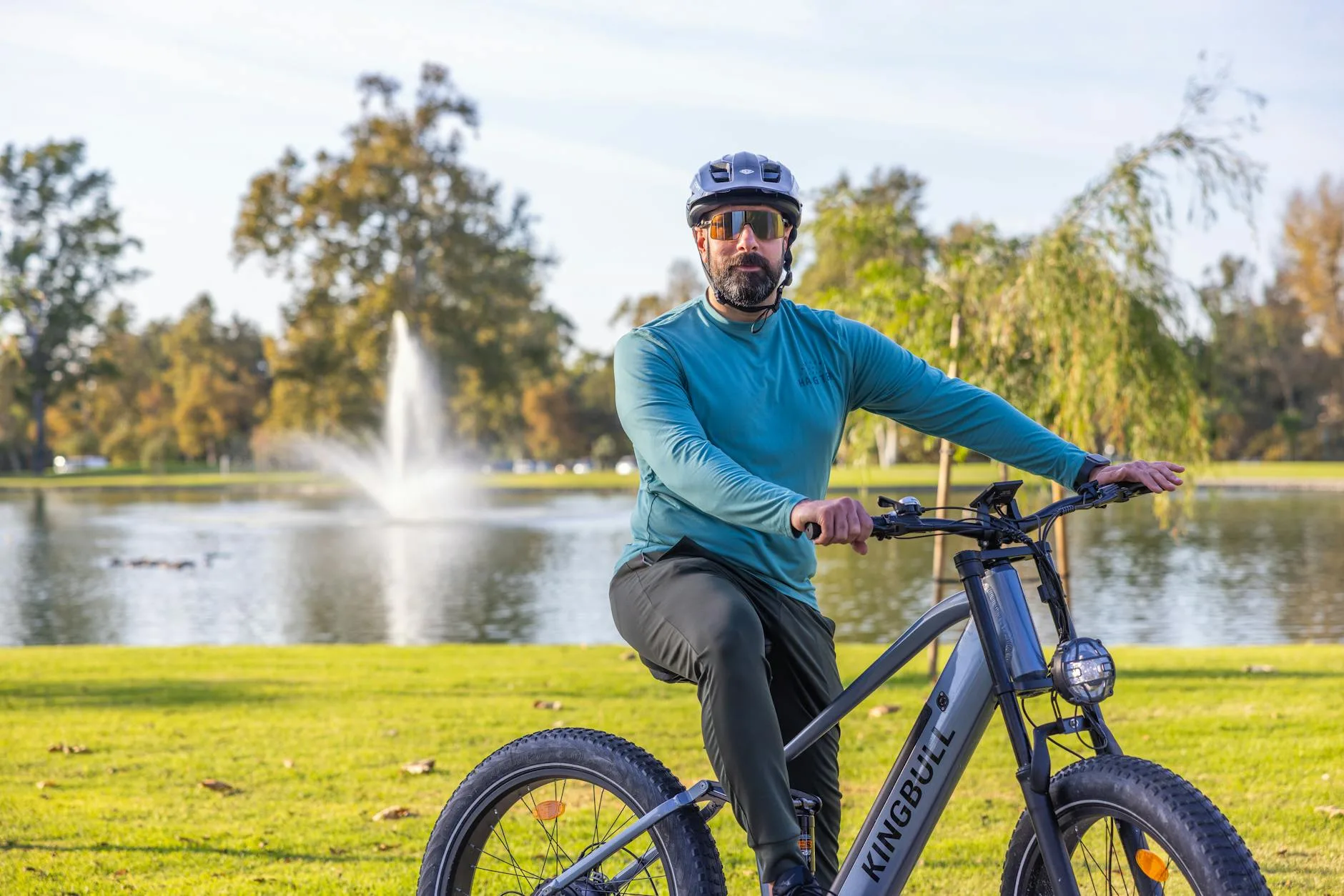 Electric bike parked outdoors ready for a cycling trip