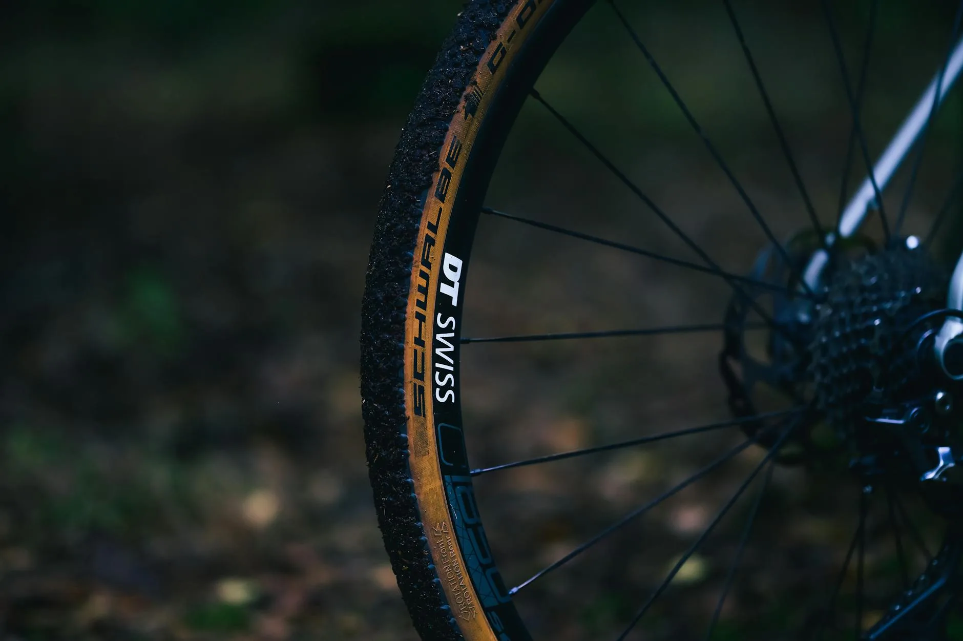 Close-up of an e-bike wheel and tyre for mudguard fitting