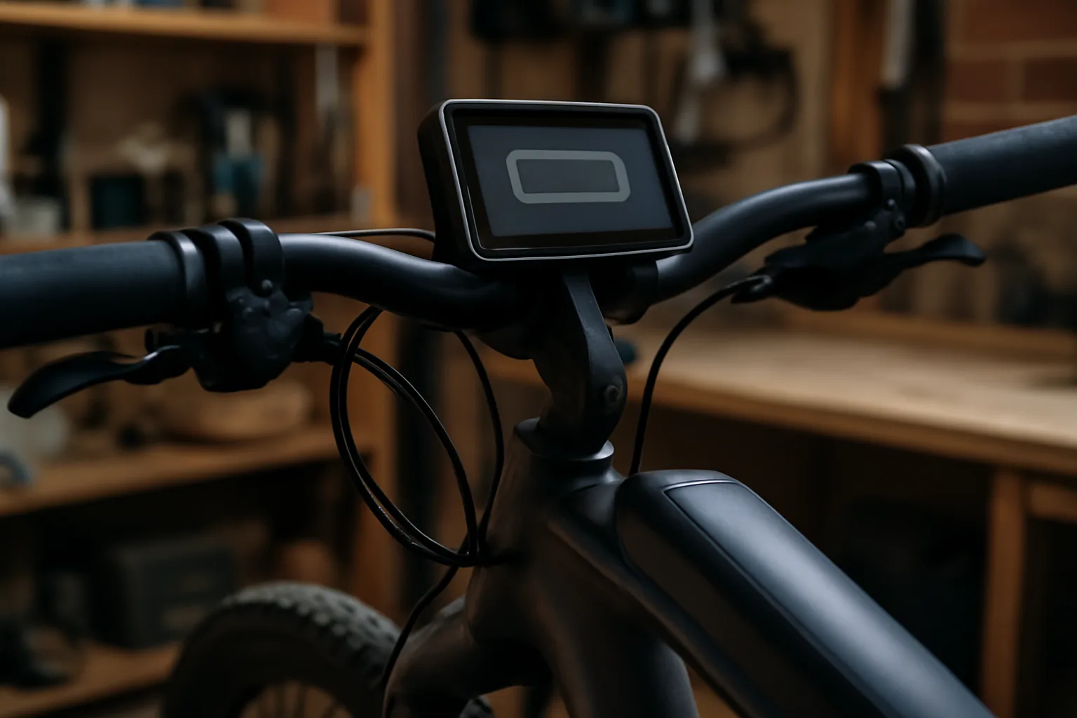 E-bike display showing battery information for diagnostics