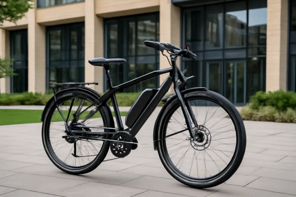 Electric commuter bike ready for a Cycle to Work journey