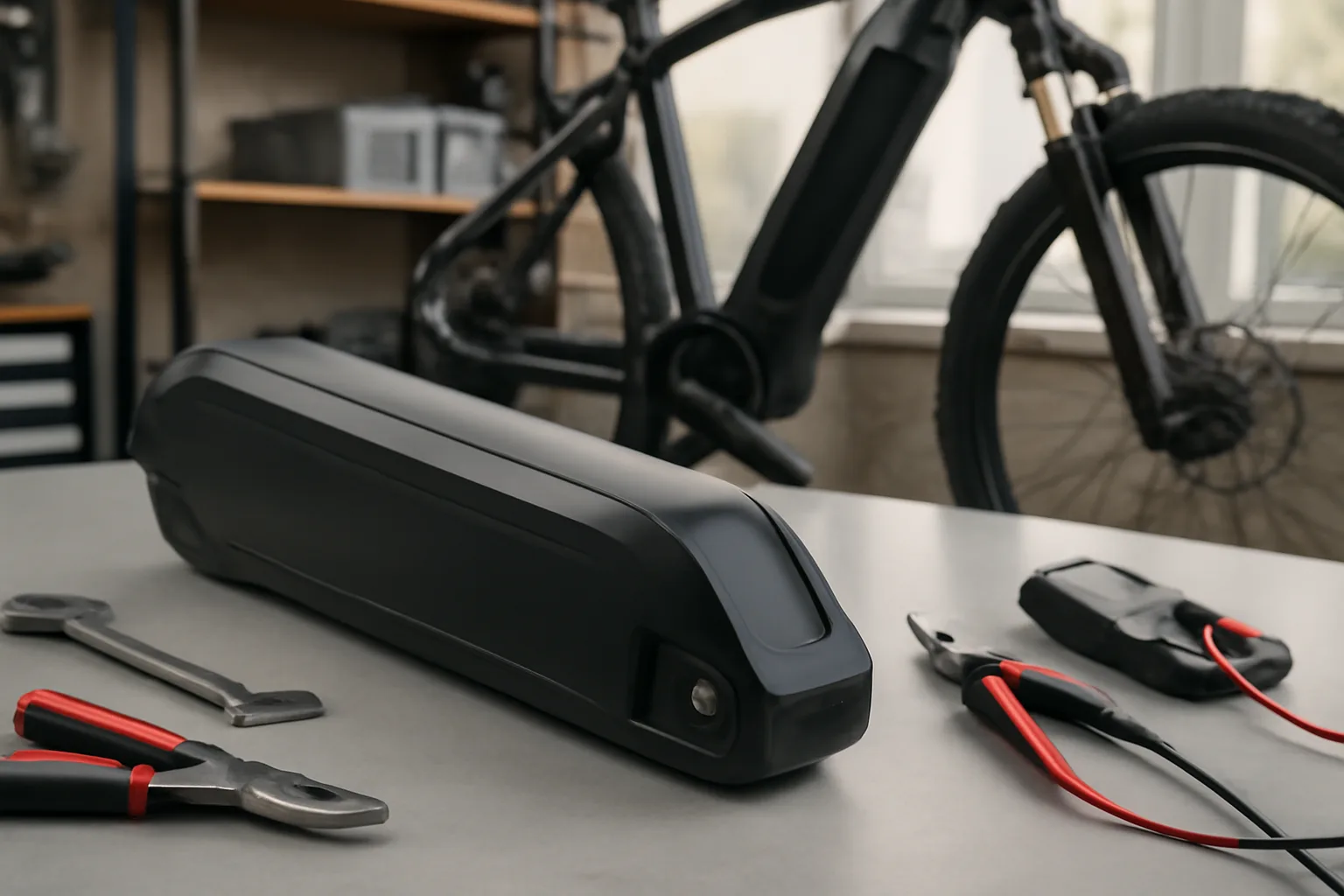 E-bike battery diagnostic check during a warranty visit
