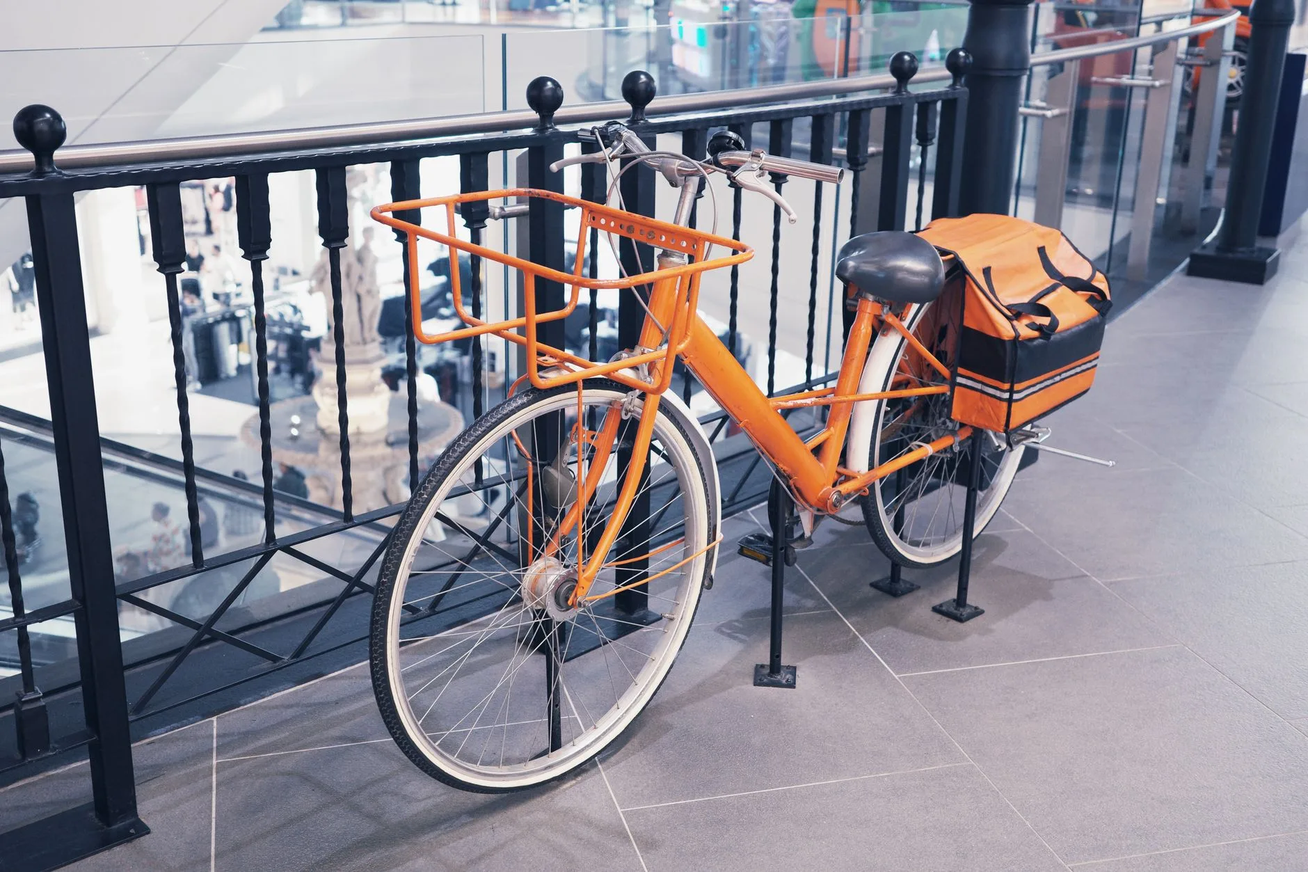 E-cargo bike parked securely with lock for UK transport costs