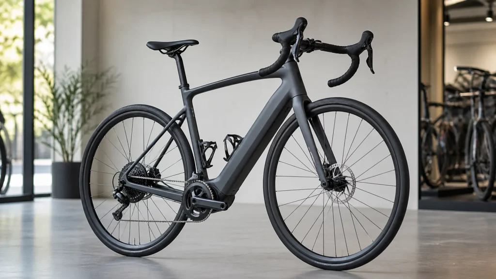 Lightweight electric road bike with integrated battery